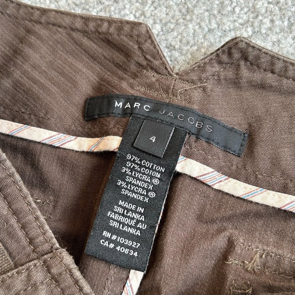 - Marc Jacobs Pleated Skirt with Fabric Belt in Brown Cotton US 4  -     A1659 - Picture 4 of 7